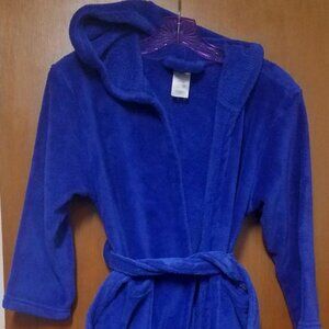 Joe Boxer soft hooded bathrobe boys kids with pockets and belt Blue 8 Medium